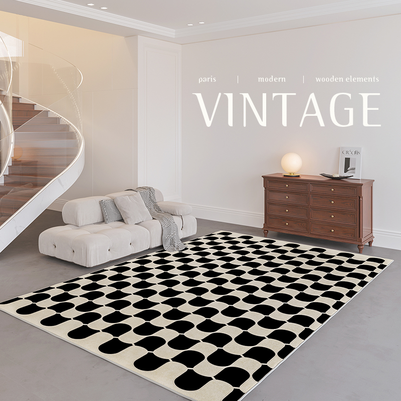 Home Textiles Plaid - Franse Retro Tapijten Voor Slaapkamer Dambord