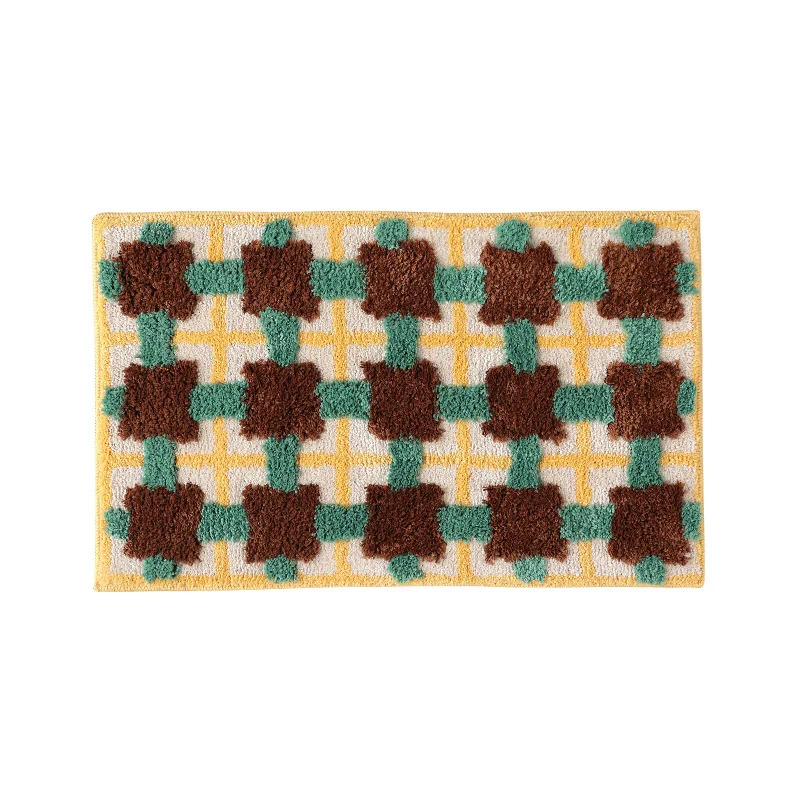 Home Textiles Plaid - VIKAMA antislip vloermat, geruit badkamerkleed en