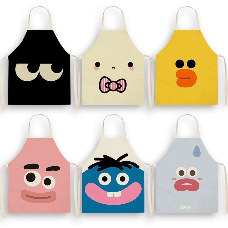 Linum Home Textiles - Leuke cartoon stof mouwloze thuis schort