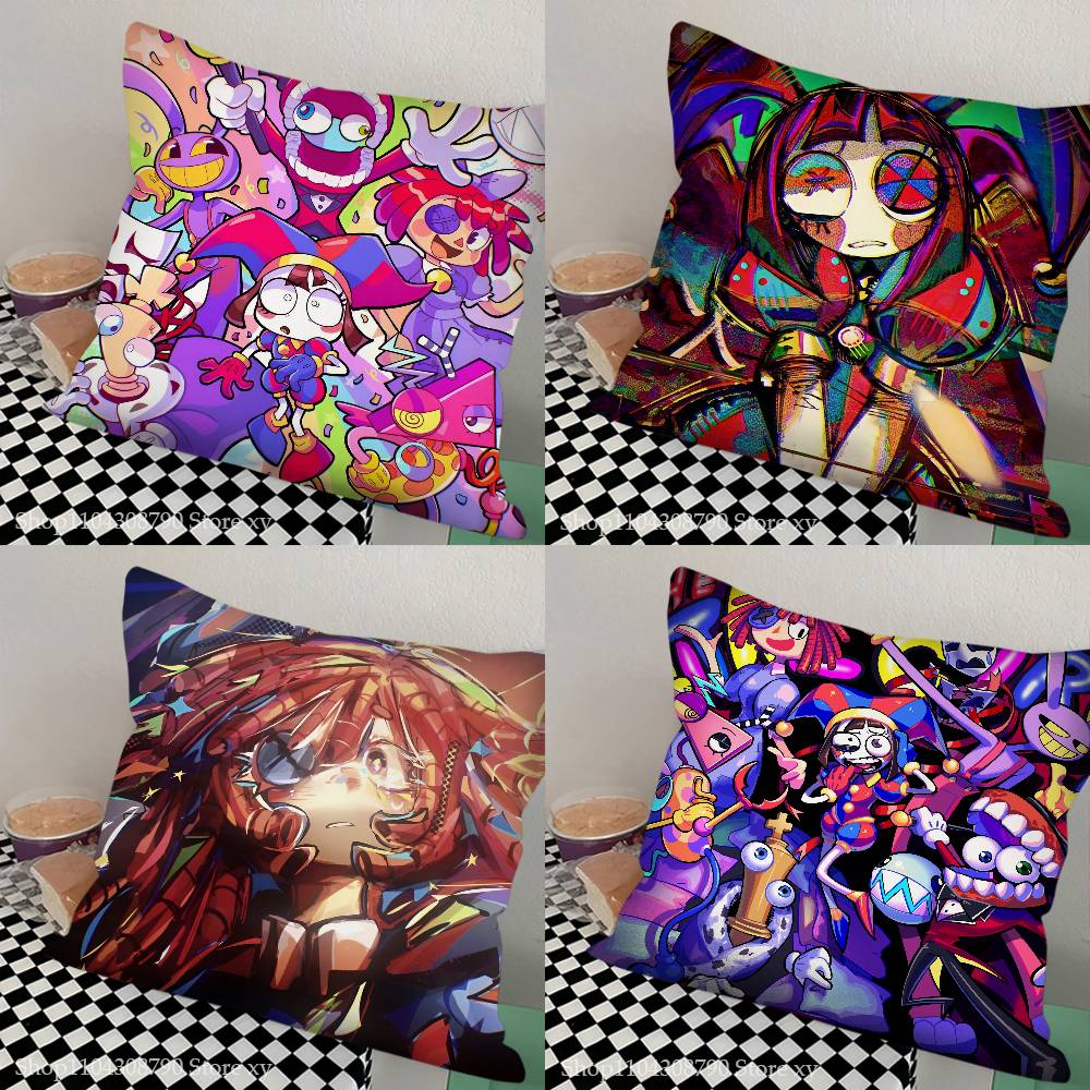 Home Fashion Textiles - Geanimeerde D-Digital Circus Kussensloop Mode Vierkante