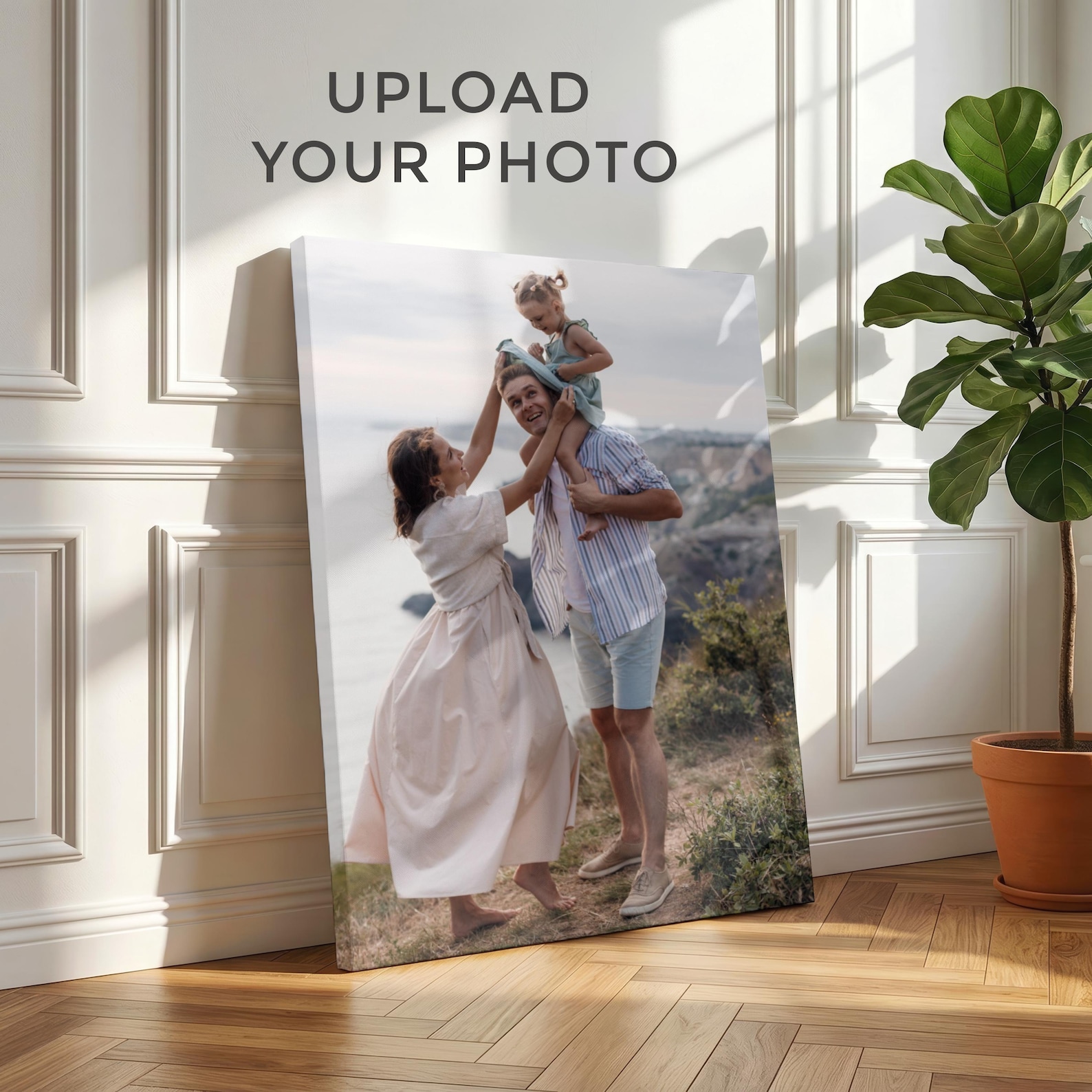 Home Textiles And Decor - Gepersonaliseerd fotocanvas, op maat gemaakte familie-wanddecoratie,