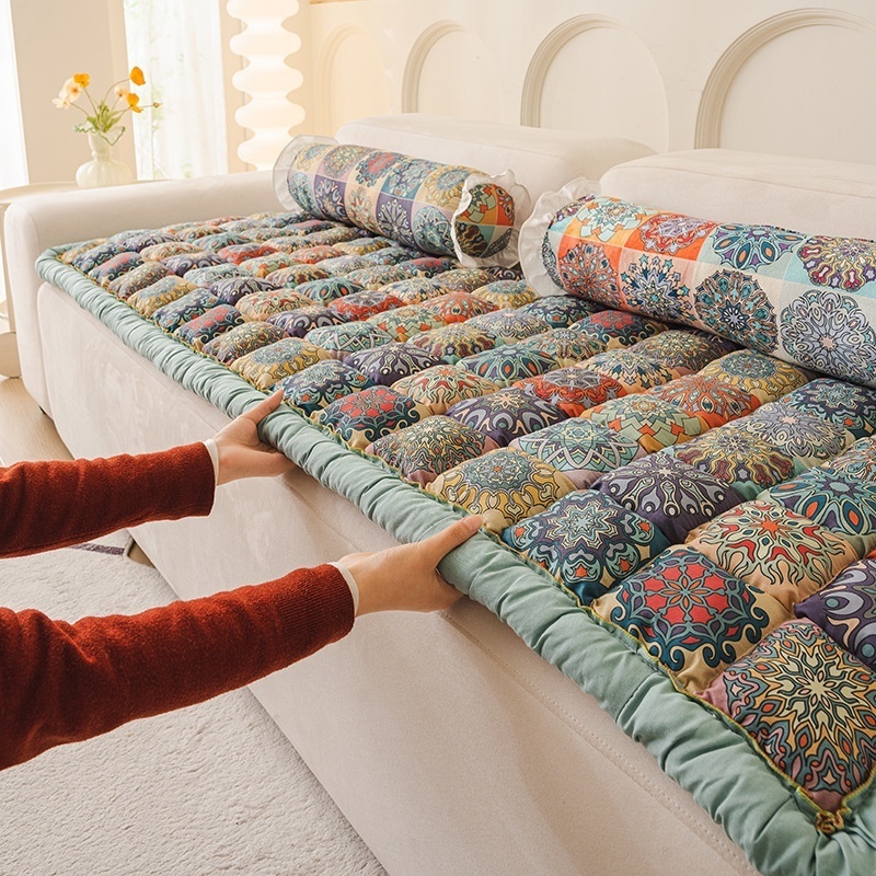Home Textiles Plaid - Katoenen dikke hoes voor hoekbank, antislip,