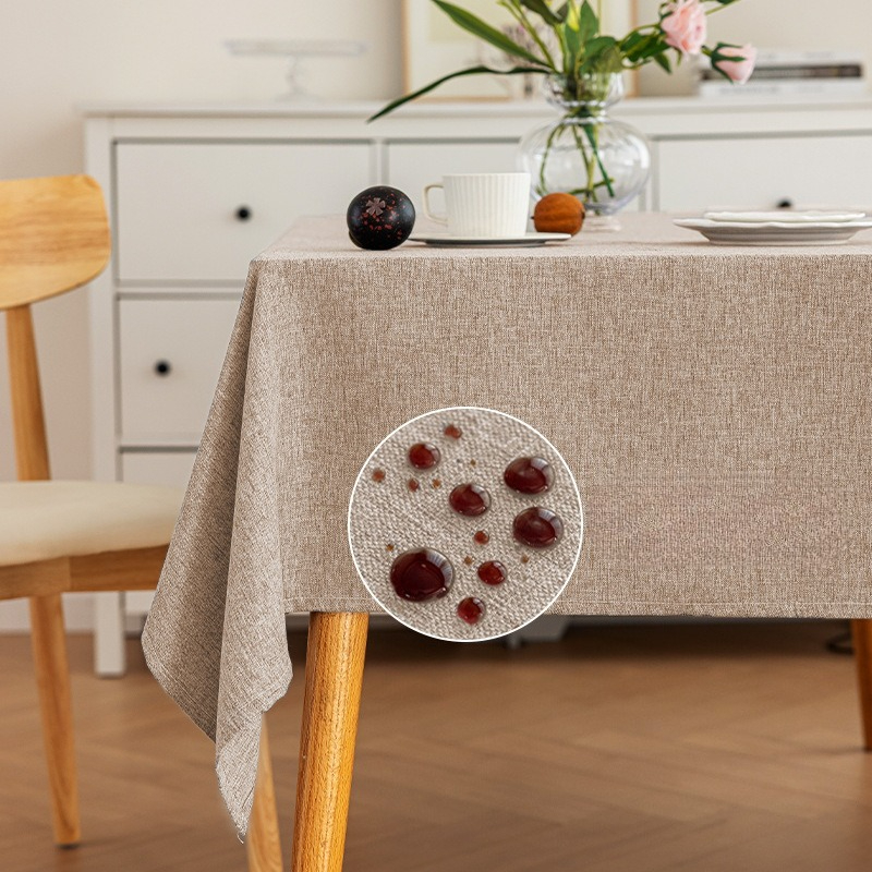 Linum Home Textiles - Rechthoek waterdicht oliebestendig tafelkleding katoen linnen