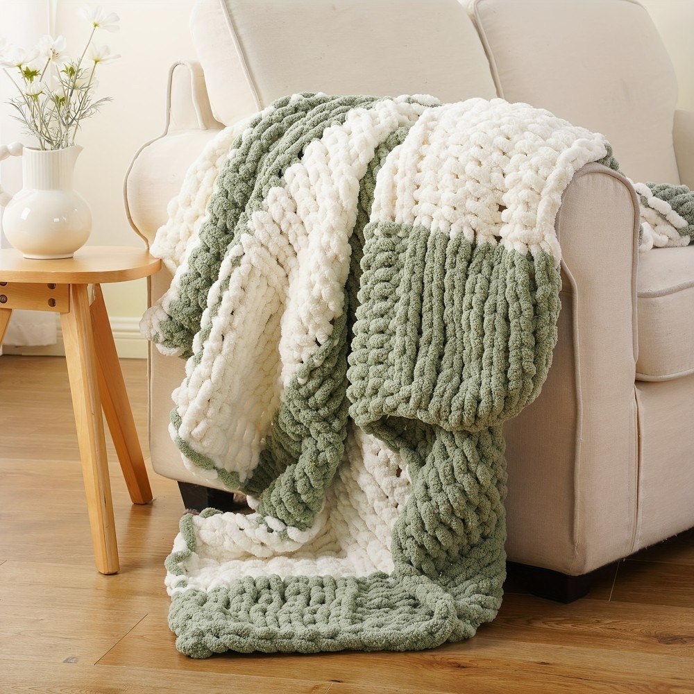 Grof gebreide plaid 50x60 supe - Throw Blanket Chunky Knit recensie en prijs