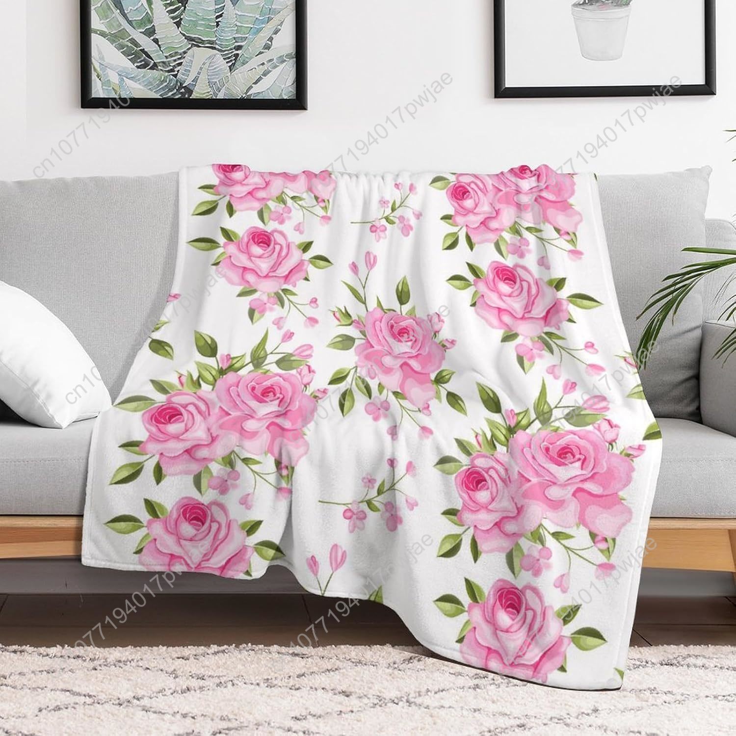Roze bloem gooien deken bloeme - Home Textiles And Decor recensie en prijs