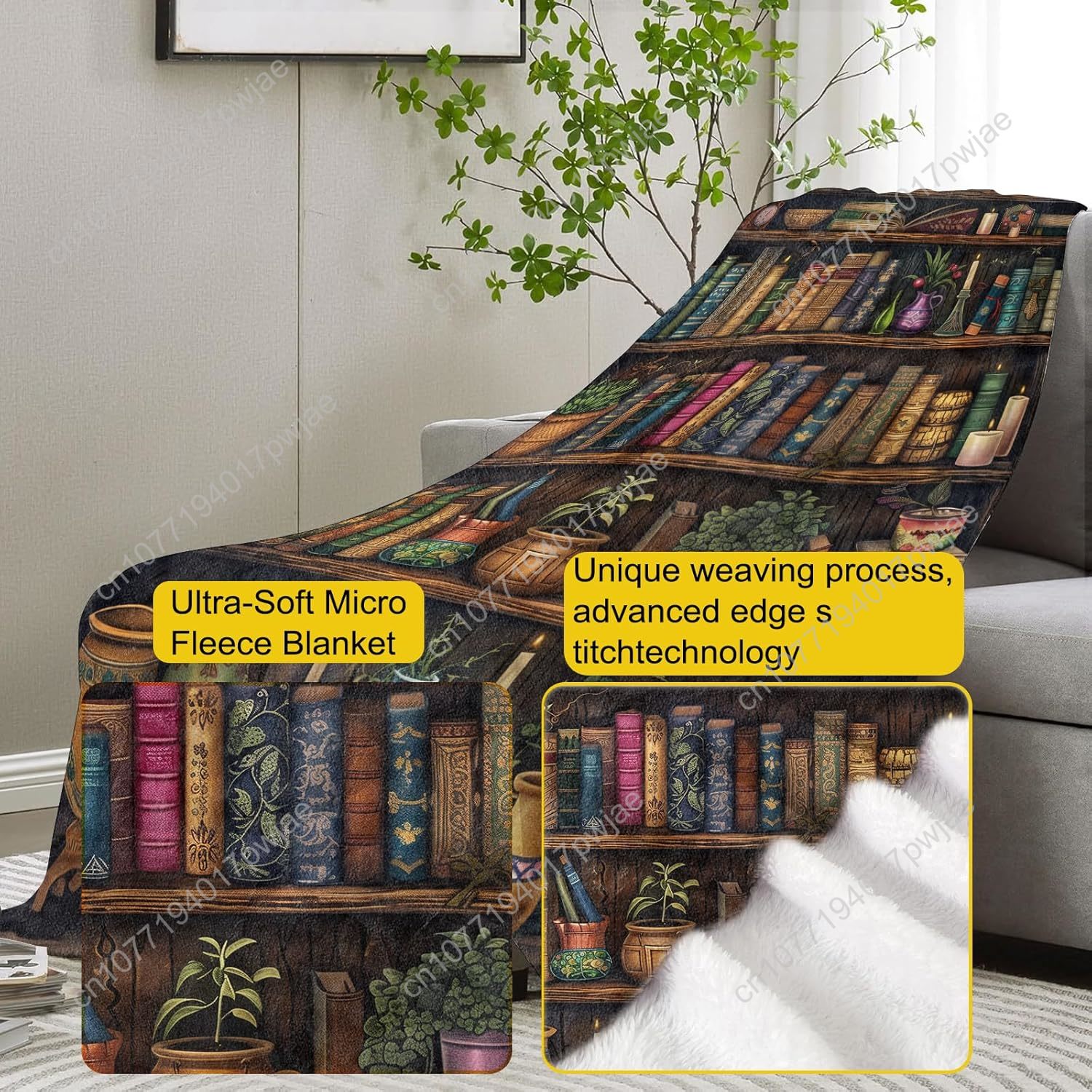 Vintage boekenplankdeken Lezen - Home Textiles And Decor recensie en prijs