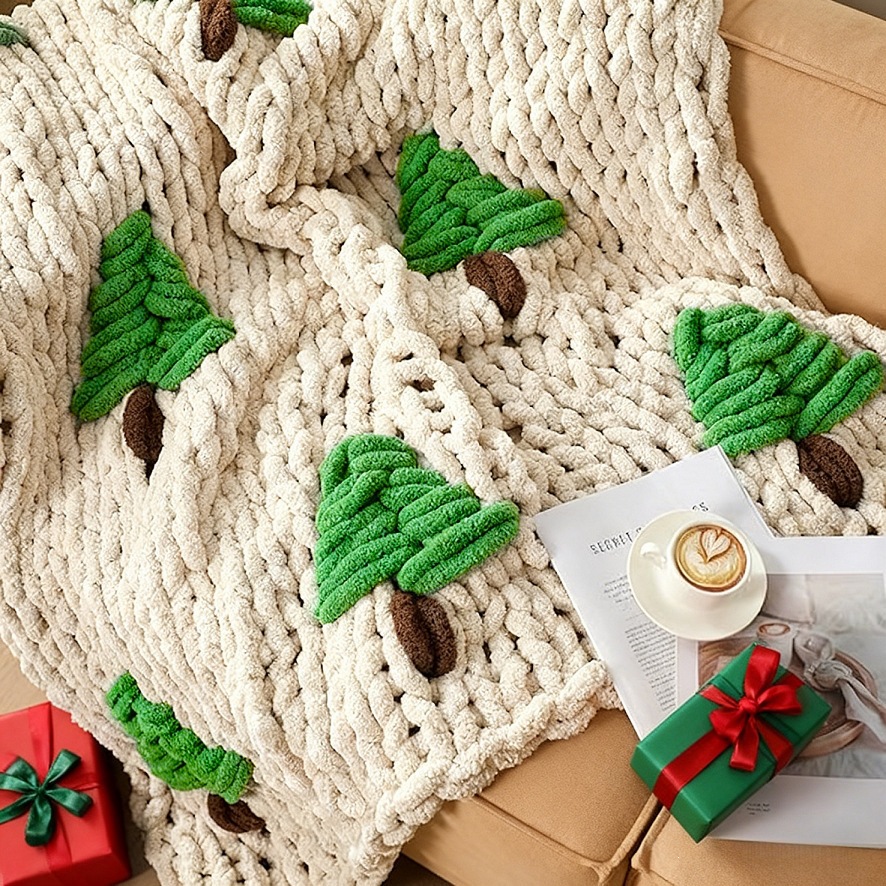 Handgebreide deken voor bed Ke - Throw Blanket Chunky Knit recensie en prijs