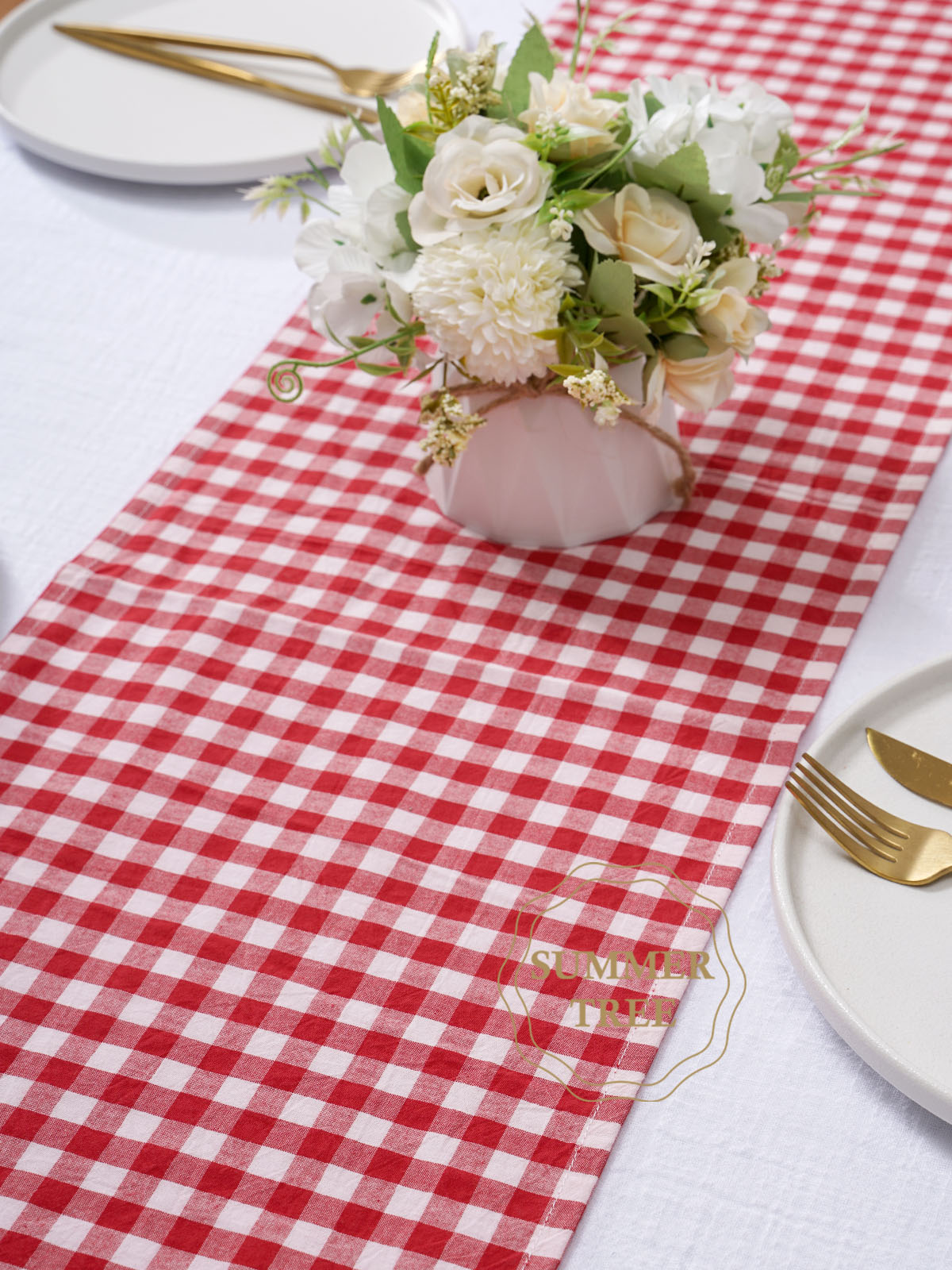 Rustieke geruite katoenen tafe - Home Textiles Plaid recensie en prijs