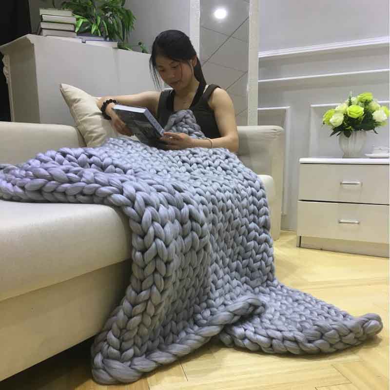 Mode Hand Chunky Gebreide Deke - Throw Blanket Chunky Knit recensie en prijs