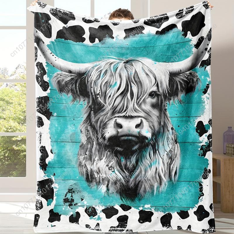 Gezellige zachte Highland Cow  - Throw Blanket Chunky Knit recensie en prijs