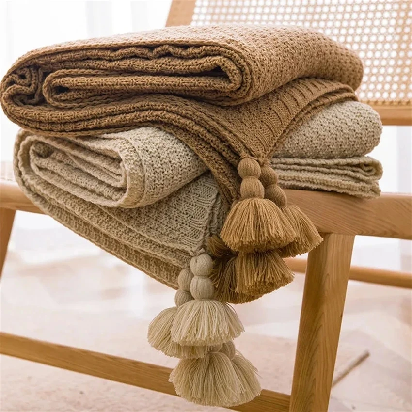 Nordic Dekens voor Bed Slaapba - Throw Blanket Chunky Knit recensie en prijs