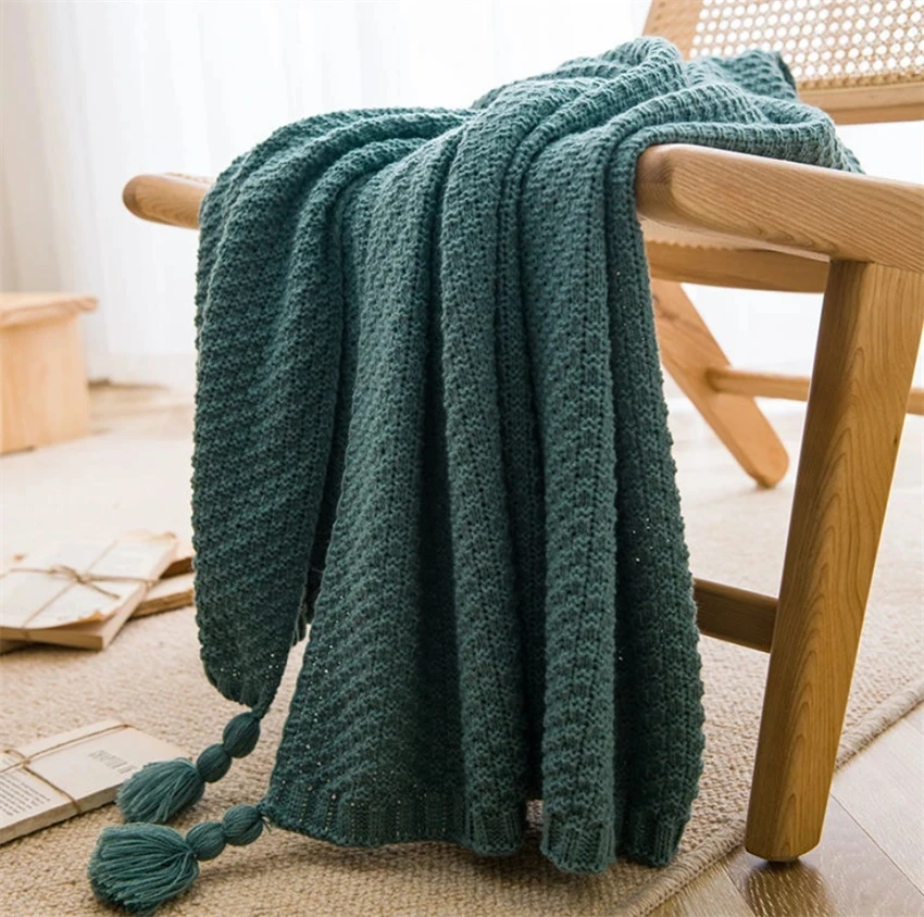 Nordic Dekens voor Bed Slaapba - Throw Blanket Chunky Knit recensie en prijs