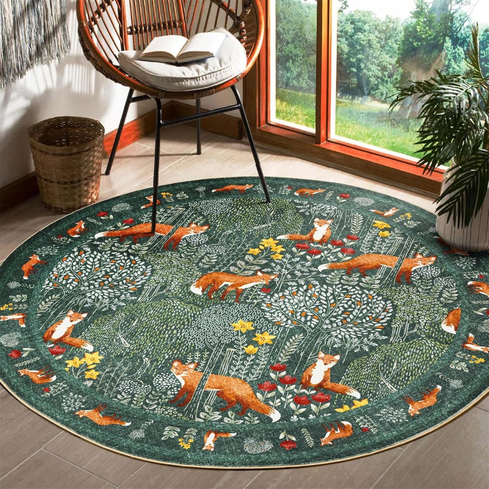 Rond Vos Bos Tapijt met Oranje - Home Textiles Plaid recensie en prijs