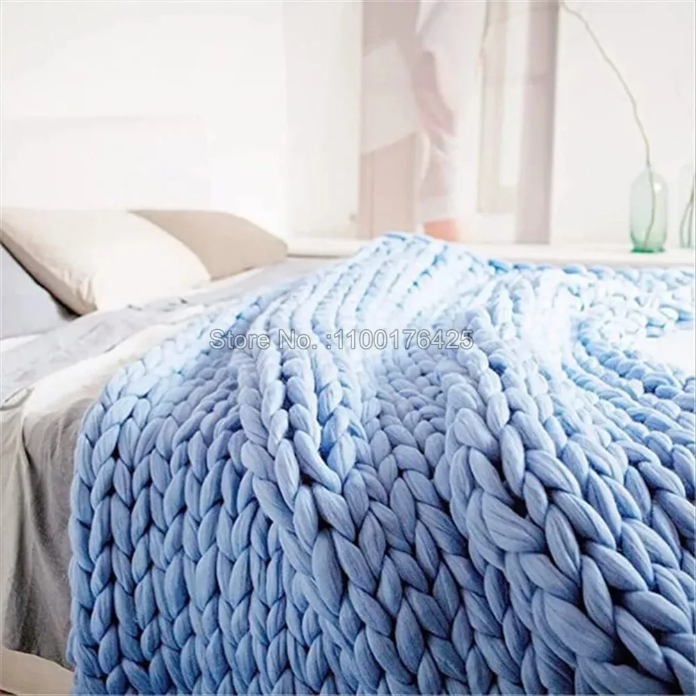 Grijs zacht gebreid deken wint - Throw Blanket Chunky Knit recensie en prijs