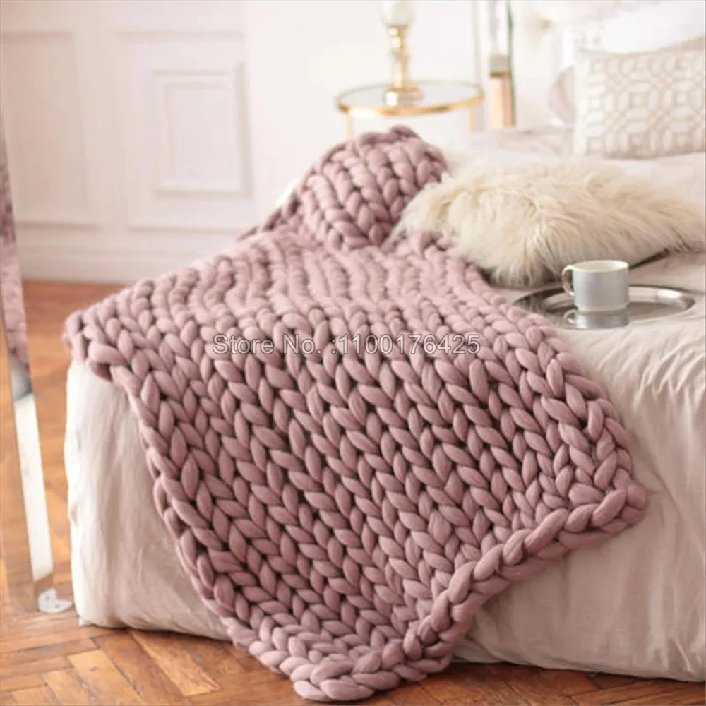 Grijs zacht gebreid deken wint - Throw Blanket Chunky Knit recensie en prijs