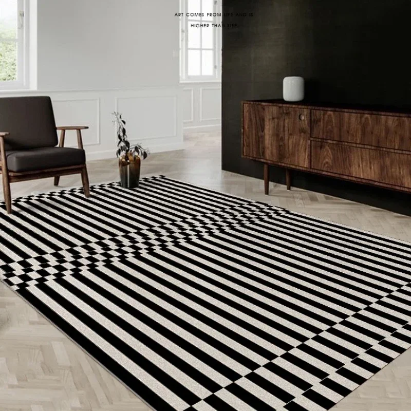 Klassiek Retro Zwart Wit Gestr - Home Textiles Plaid recensie en prijs
