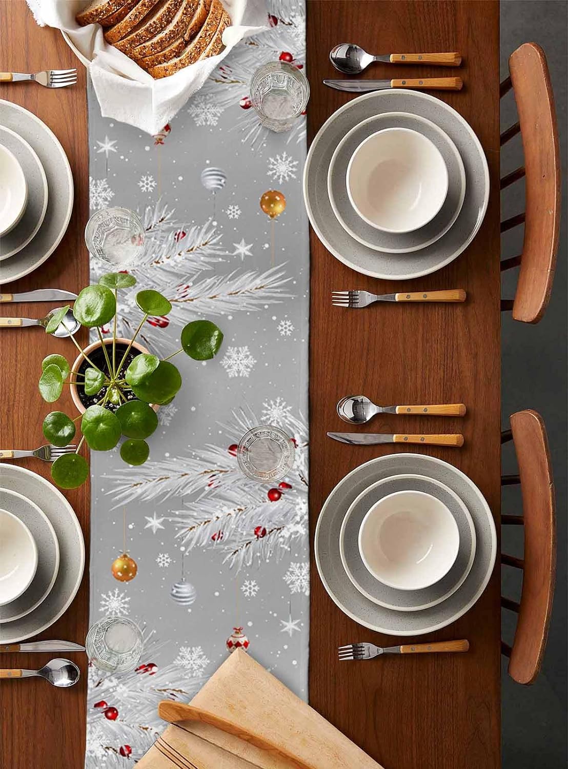 Kerst Grijze Kabouters Linnen  - Linum Home Textiles recensie en prijs