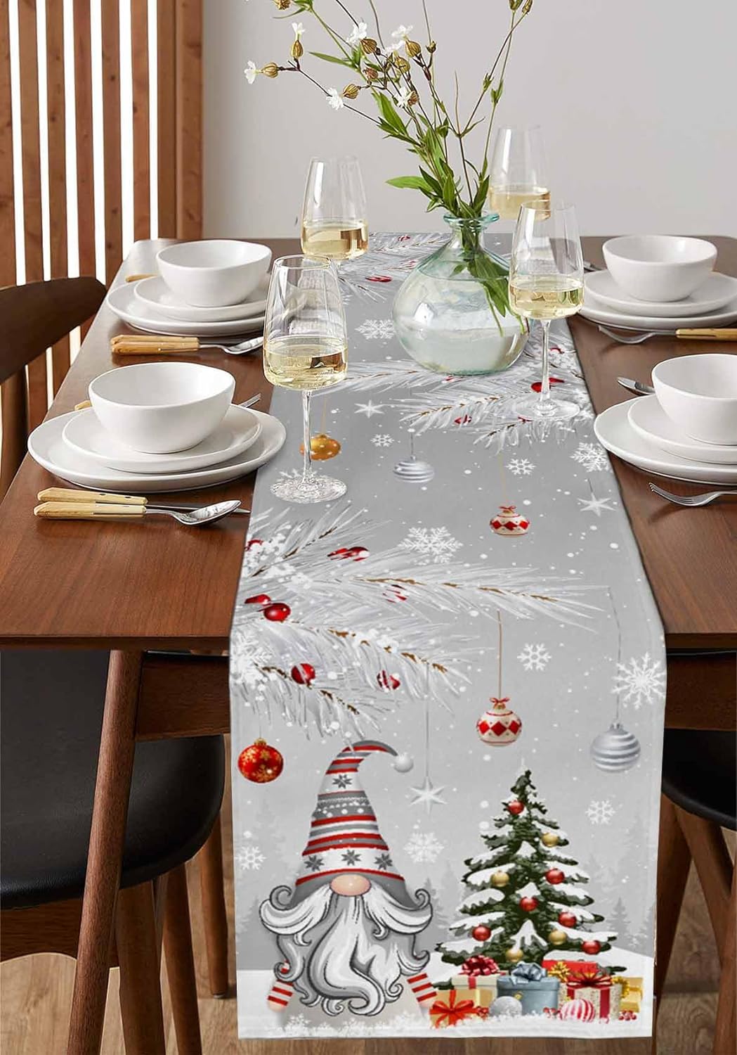 Kerst Grijze Kabouters Linnen  - Linum Home Textiles recensie en prijs